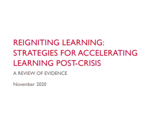 Reigniting Learning: Strategies for Accelerating Learning Post-Crisis