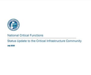 National Critical Functions Status Update to the Critical Infrastructure Community